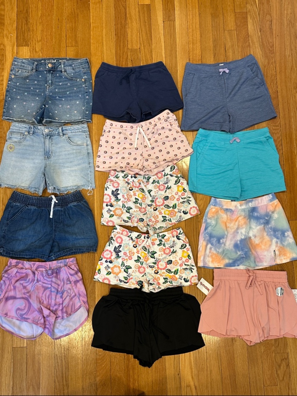 12 Assorted Girls' Shorts/skirts Pack - Multi Color, size 10/12